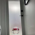 Pet door in a laundry back door